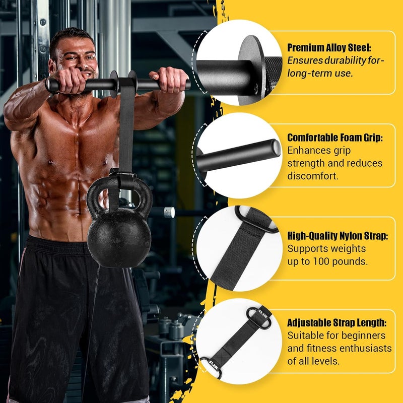 AJKPL Forearm Strengthener and Wrist Roller, 43.3 in Or 51.2 in Ultra-Strong Nylon Webbing Wrist & Forearm Blaster with Quick Locking Mechanism, Durable Anti-Slip Grip Handles for Forearm Strength Training - Image 2